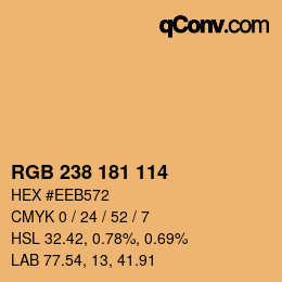 Color code: RGB 238 181 114 | qconv.com
