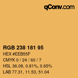Color code: RGB 238 181 95 | qconv.com