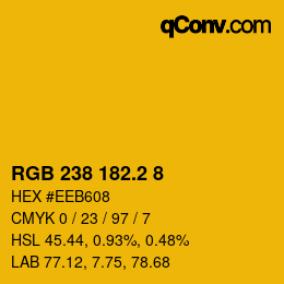 カラーコード: RGB 238 182.2 8 | qconv.com