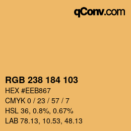 Color code: RGB 238 184 103 | qconv.com