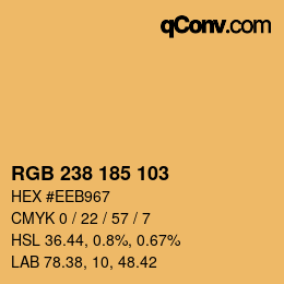 カラーコード: RGB 238 185 103 | qconv.com