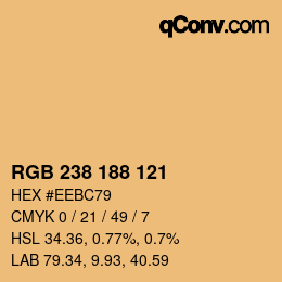 Farbcode: RGB 238 188 121 | qconv.com