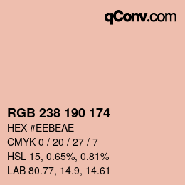 カラーコード: RGB 238 190 174 | qconv.com
