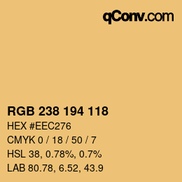 Color code: RGB 238 194 118 | qconv.com
