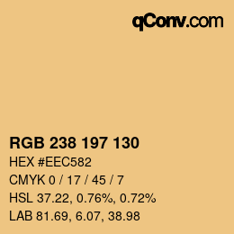 颜色代码: RGB 238 197 130 | qconv.com