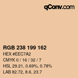 Color code: RGB 238 199 162 | qconv.com