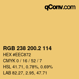 Color code: RGB 238 200.2 114 | qconv.com