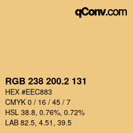 Color code: RGB 238 200.2 131 | qconv.com