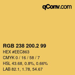カラーコード: RGB 238 200.2 99 | qconv.com