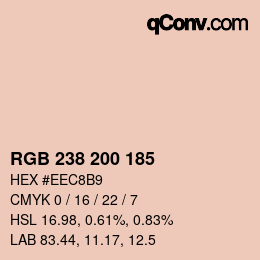 カラーコード: RGB 238 200 185 | qconv.com