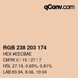 カラーコード: RGB 238 203 174 | qconv.com