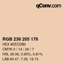 Farbcode: RGB 238 205 176 | qconv.com