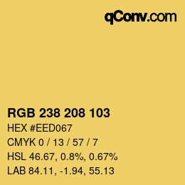 Color code: RGB 238 208 103 | qconv.com