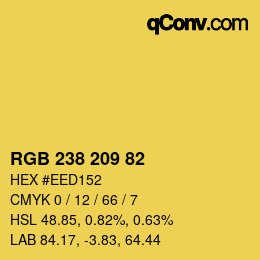 Color code: RGB 238 209 82 | qconv.com