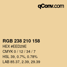 Farbcode: RGB 238 210 158 | qconv.com