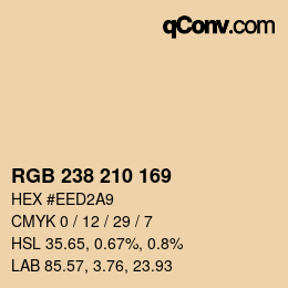 Color code: RGB 238 210 169 | qconv.com