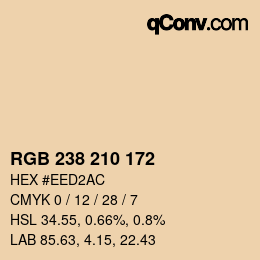 Color code: RGB 238 210 172 | qconv.com