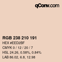 カラーコード: RGB 238 210 191 | qconv.com
