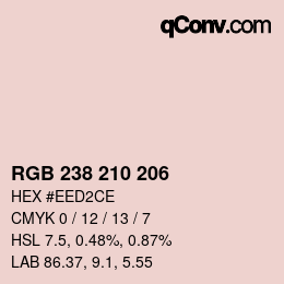 Color code: RGB 238 210 206 | qconv.com