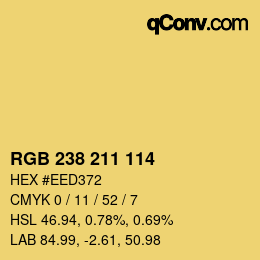 Color code: RGB 238 211 114 | qconv.com