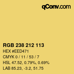 カラーコード: RGB 238 212 113 | qconv.com