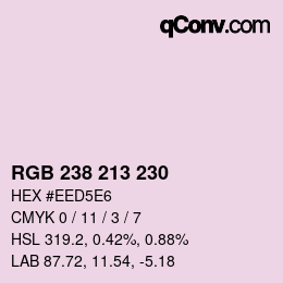 Farbcode: RGB 238 213 230 | qconv.com