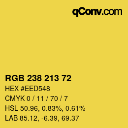 Color code: RGB 238 213 72 | qconv.com