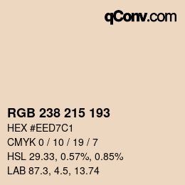 カラーコード: RGB 238 215 193 | qconv.com