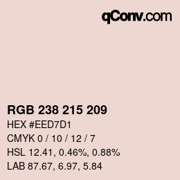 Color code: RGB 238 215 209 | qconv.com