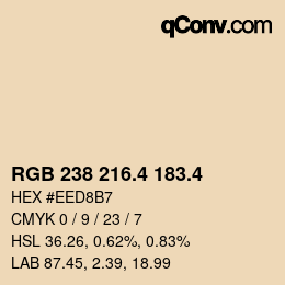 カラーコード: RGB 238 216.4 183.4 | qconv.com