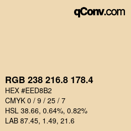 カラーコード: RGB 238 216.8 178.4 | qconv.com