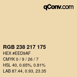 Farbcode: RGB 238 217 175 | qconv.com