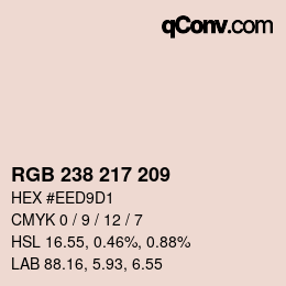 Color code: RGB 238 217 209 | qconv.com