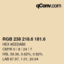 カラーコード: RGB 238 218.6 181.6 | qconv.com