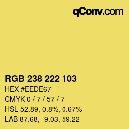 Color code: RGB 238 222 103 | qconv.com