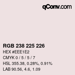 颜色代码: RGB 238 225 226 | qconv.com