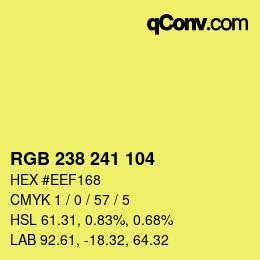 Color code: RGB 238 241 104 | qconv.com