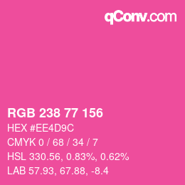 Color code: RGB 238 77 156 | qconv.com