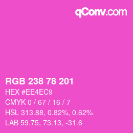 Color code: RGB 238 78 201 | qconv.com