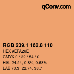 Color code: RGB 239.1 162.8 110 | qconv.com