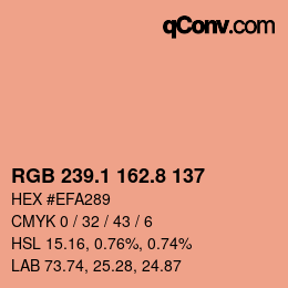 Color code: RGB 239.1 162.8 137 | qconv.com
