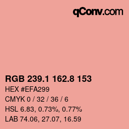 Color code: RGB 239.1 162.8 153 | qconv.com