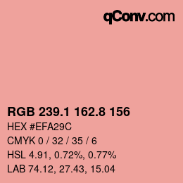 Farbcode: RGB 239.1 162.8 156 | qconv.com