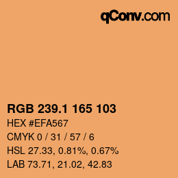 カラーコード: RGB 239.1 165 103 | qconv.com