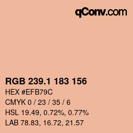 カラーコード: RGB 239.1 183 156 | qconv.com