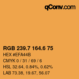 カラーコード: RGB 239.7 164.6 75 | qconv.com