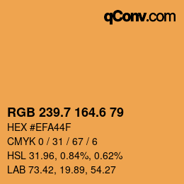 カラーコード: RGB 239.7 164.6 79 | qconv.com