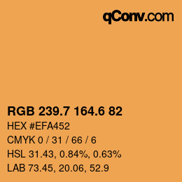 カラーコード: RGB 239.7 164.6 82 | qconv.com
