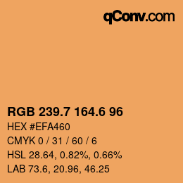カラーコード: RGB 239.7 164.6 96 | qconv.com
