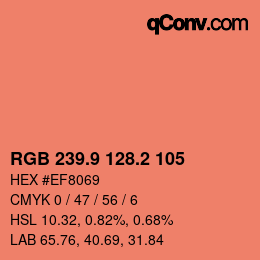 Color code: RGB 239.9 128.2 105 | qconv.com